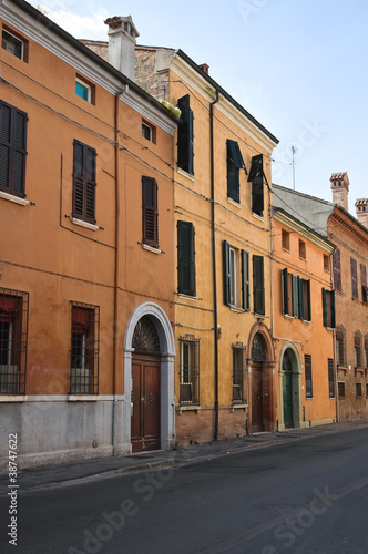 Alleyway. Ferrara. Emilia-Romagna. Italy.