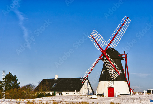 Windmill on Mando, Ribe, Denmark