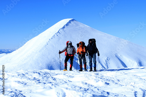 Winter trekking. © vetal1983