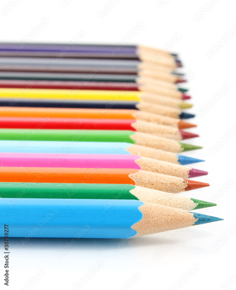 Fototapeta premium colour pencil isolated on white background