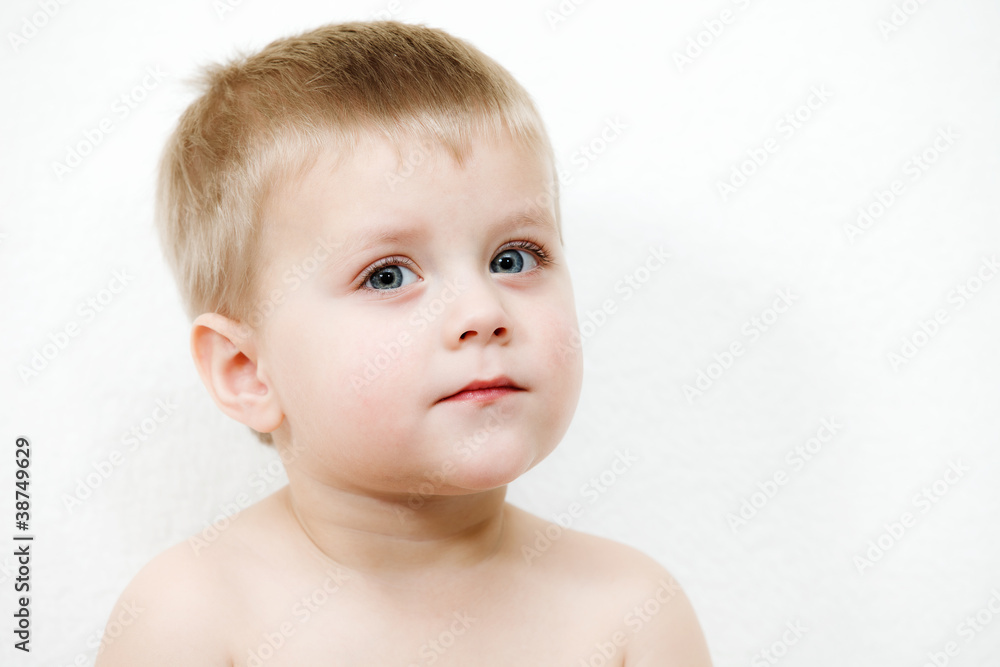 bright closeup portrait of adorable baby bright closeup portrait of adorable baby