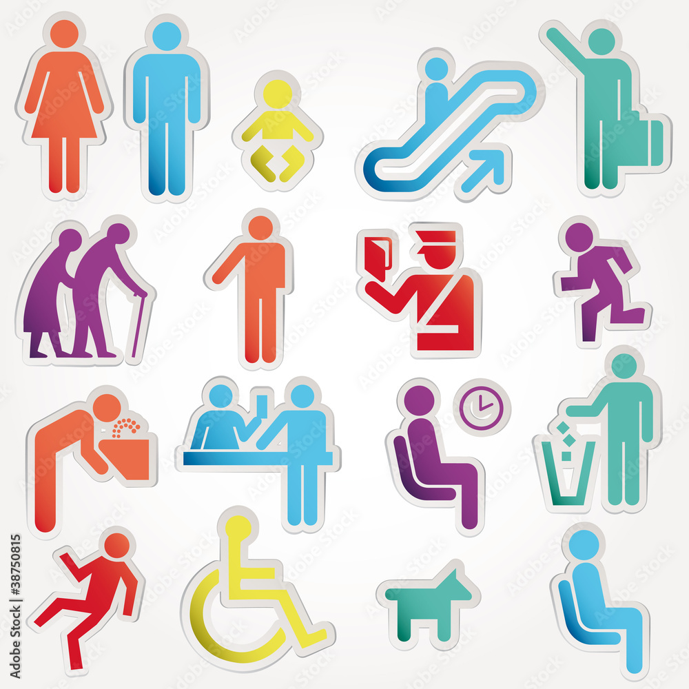 Vector illustration schematic icons sign symbol pictogram Vector illustration schematic icons sign symbol pictogram