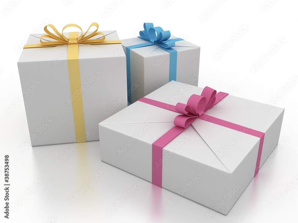 Obraz premium gift boxes in 3-d visualization