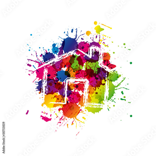 Logo house painting # Vector