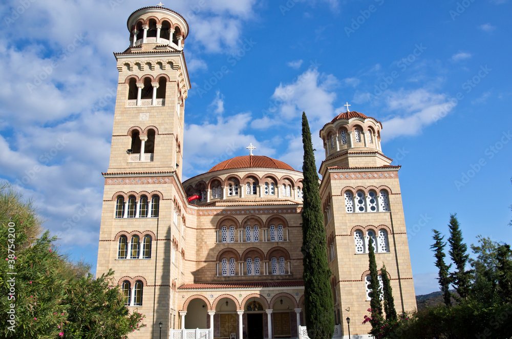 Cathedral Saint Nectarios of Aegina. Aegina, Greece