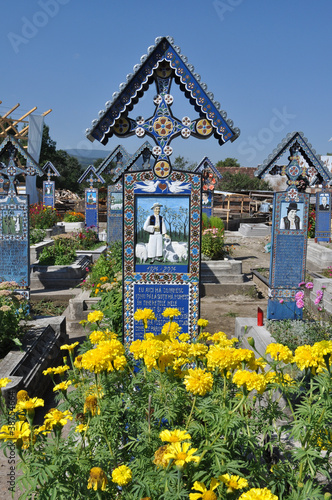 Romania. Cemetery cheerful of Sapinta.