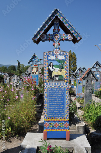 Obraz na plátně Cimiterio allegro di Sapinta