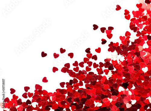 Holiday card with hearts