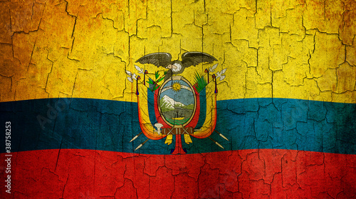 Grunge ecuador flag