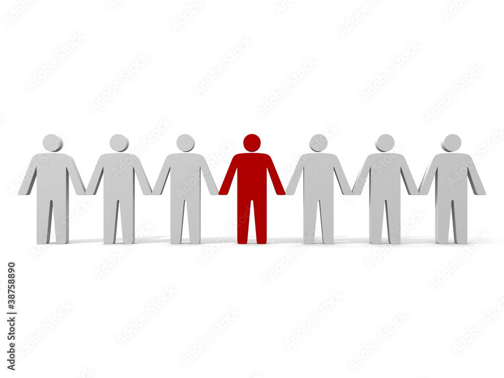 3d icon people - leadership and team 3d icon people - leadership and team