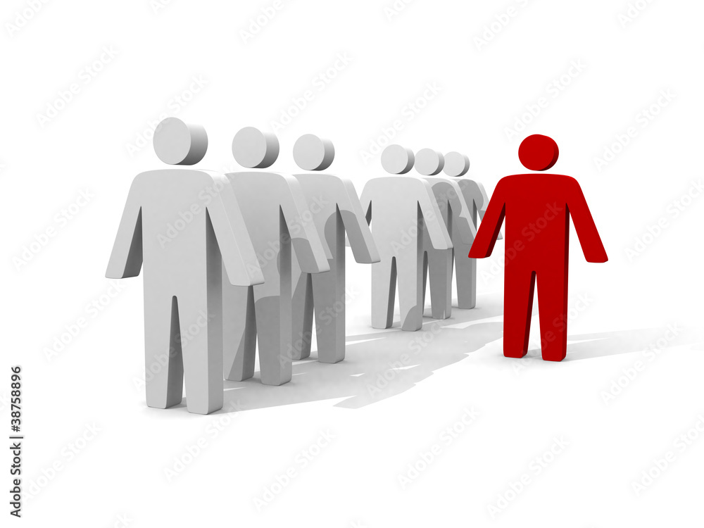 3d icon people - team and leadership 3d icon people - team and leadership