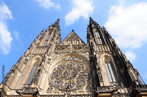 Gothic Style cathedral in Prague (Praha)