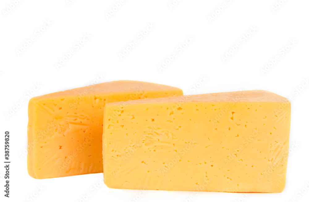 piece of cheese isolated piece of cheese isolated