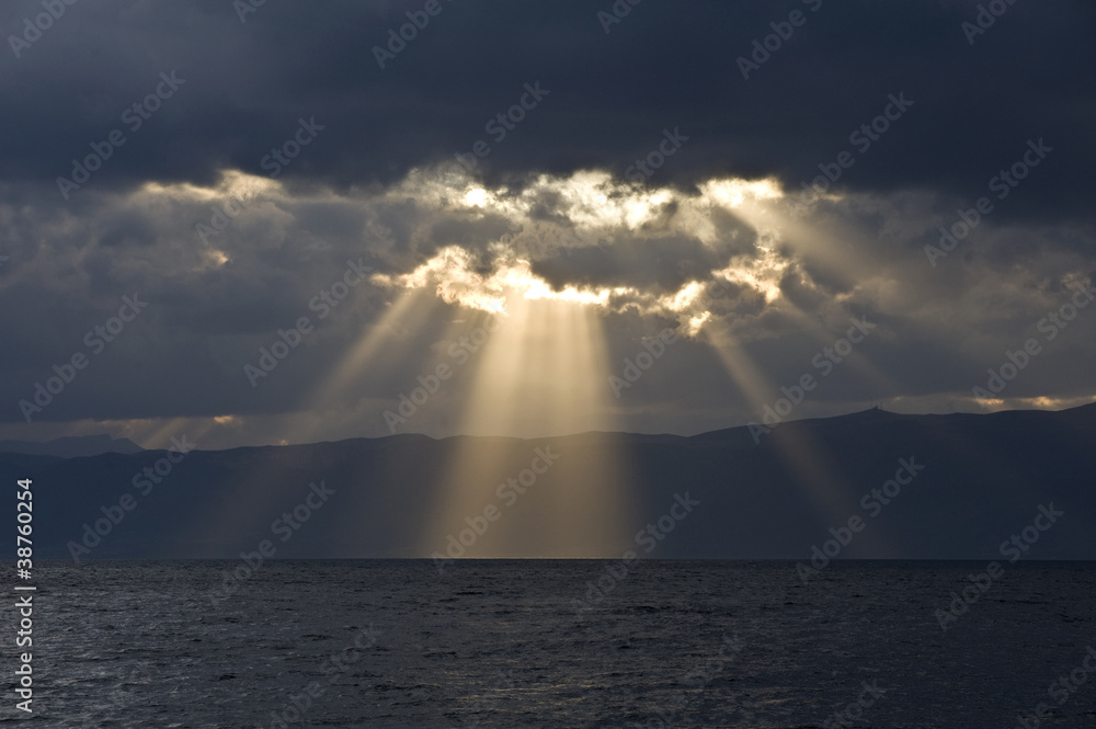 Sunbeams from the heaven