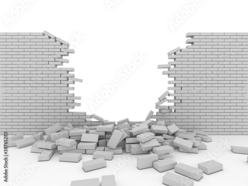 Broken wall