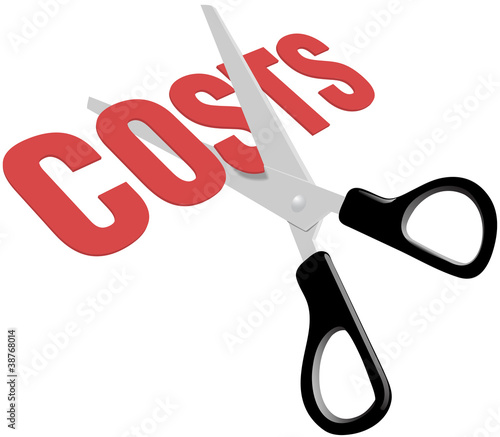 Scissors cut business expense costs