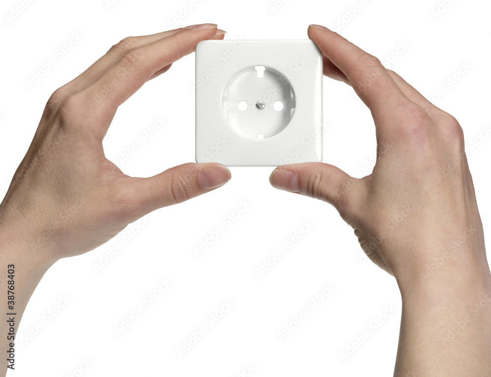 Fototapeta premium hands and socket