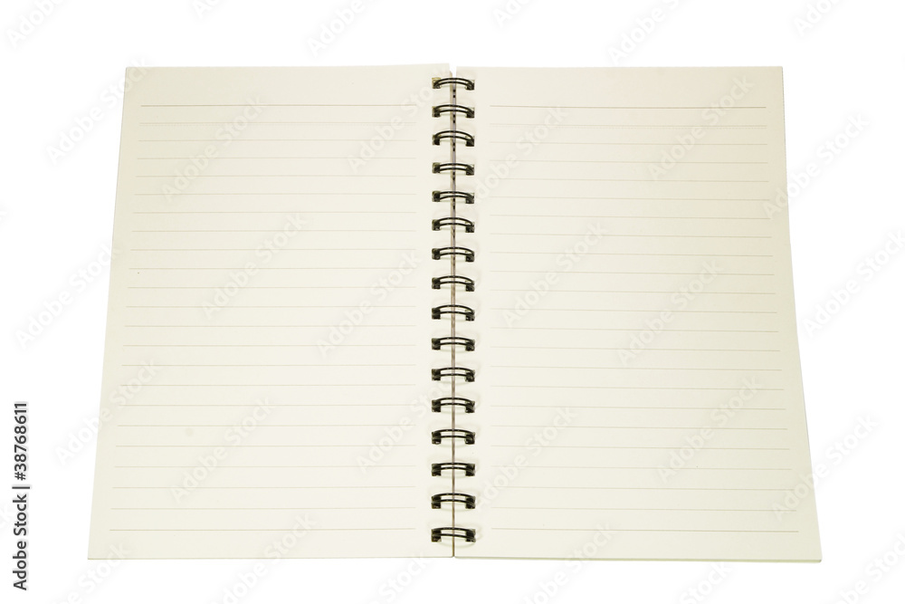 isolated open empty notebook with lined pages isolated open empty notebook with lined pages