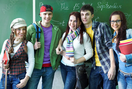 study group in classroom