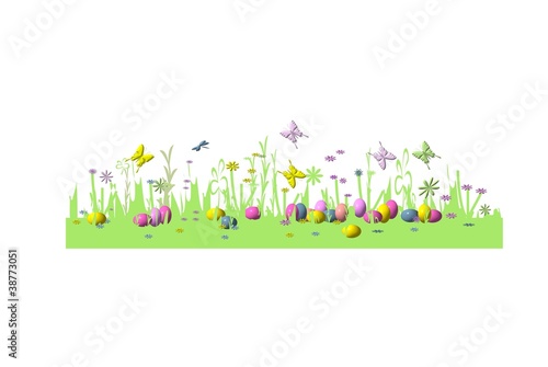 Tableau sur toile Osterwiese Freisteller