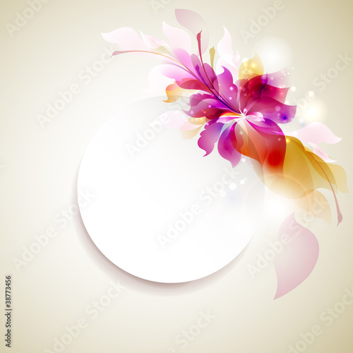Tender background with abstract flower