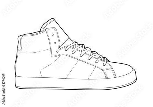 outline shoes
