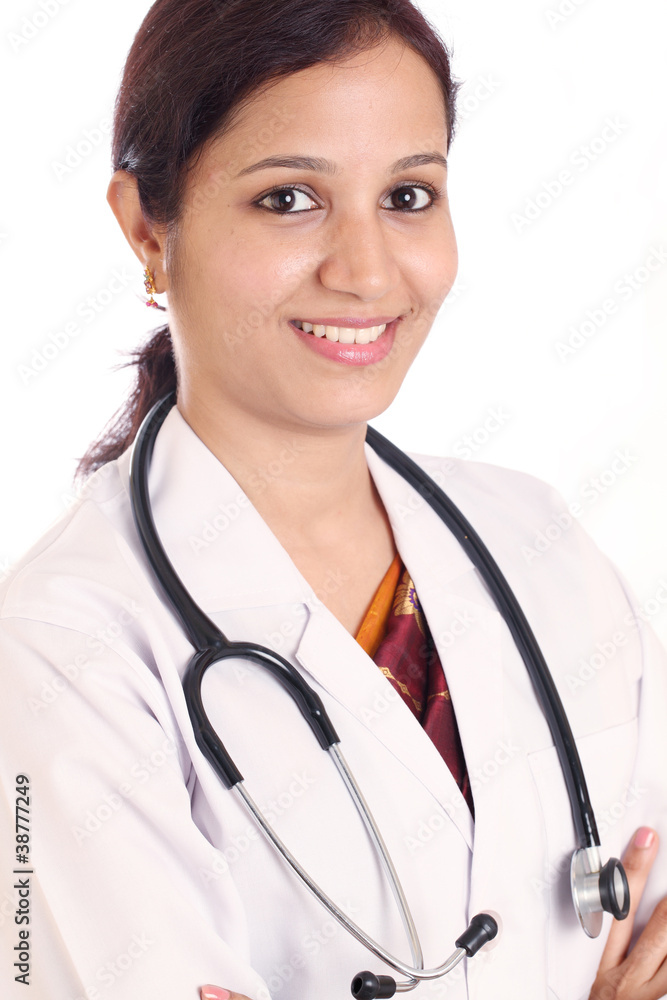 Portrait of Indian female doctor Stock Photo Adobe Stock