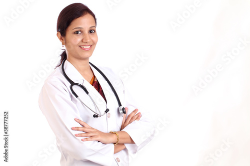 Confident indian female doctor