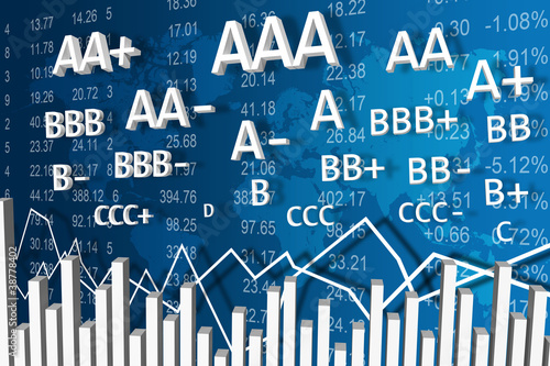 Obraz na plátně Notation Financière Monde