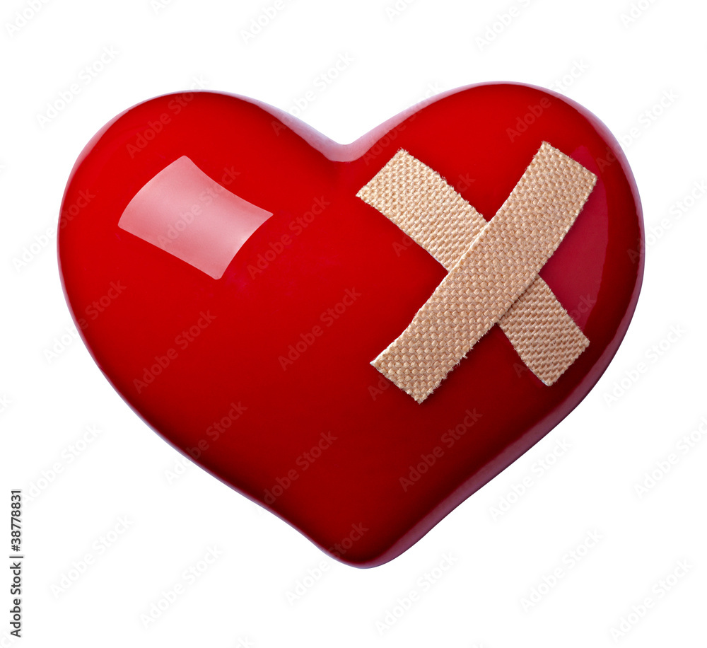 heart shape love bandage hurt heart shape love bandage hurt