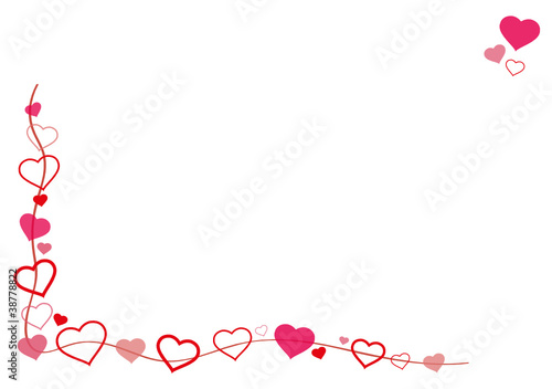 Herzchen Rahmen Liebe Motiv