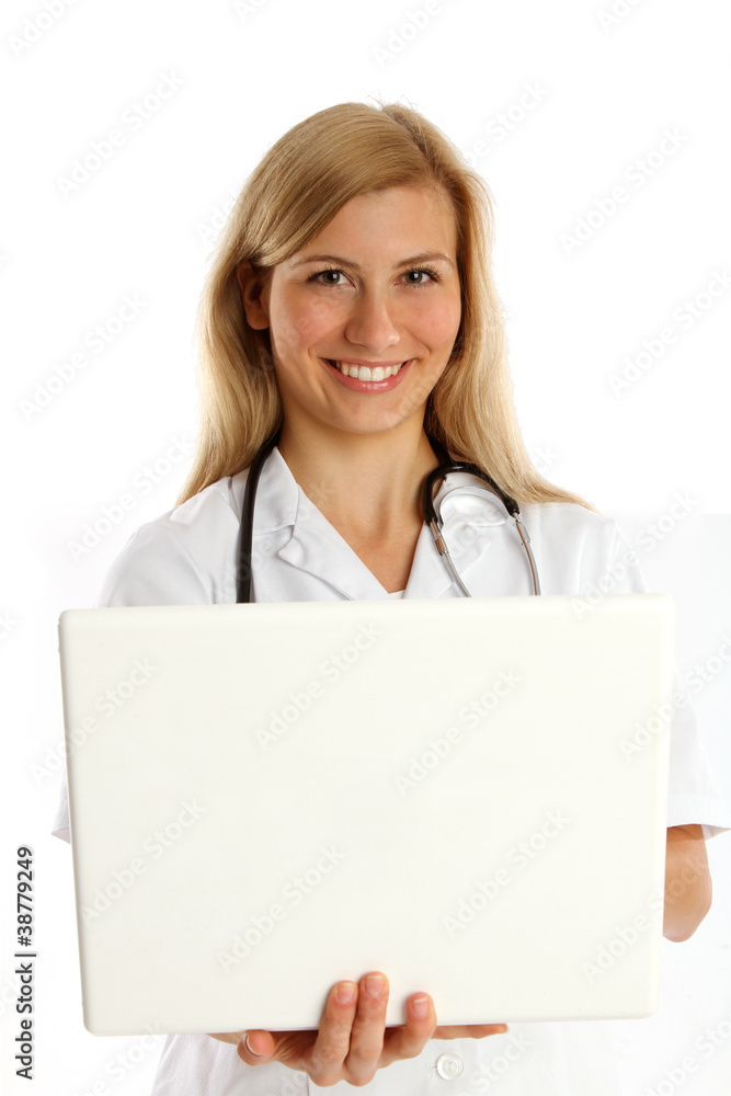 Blonde Krankenschwester