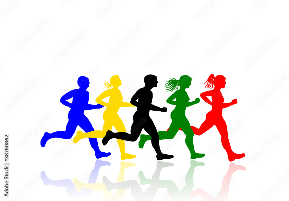 Runners, vector image
