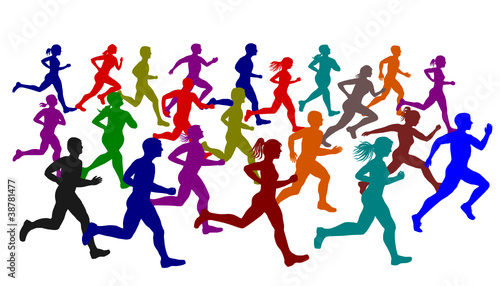 Runners  vector file