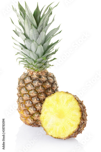 Pineapple isolated on white, clipping path included