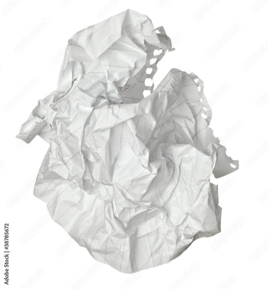 paper ball crumpled garbage frustration