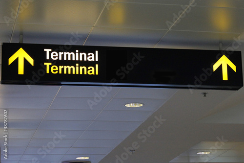 terminal plate at the airport
