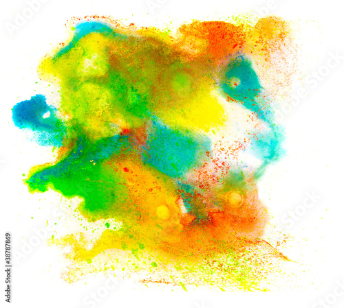 spot stain blot color watercolor texture isolated on a white bac