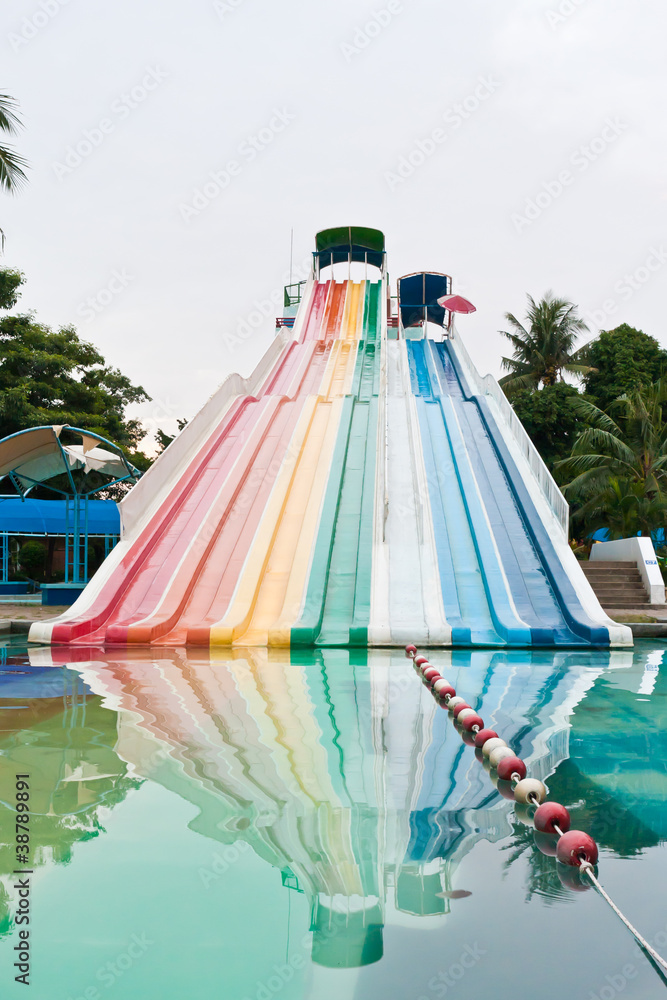 Colorful water slider