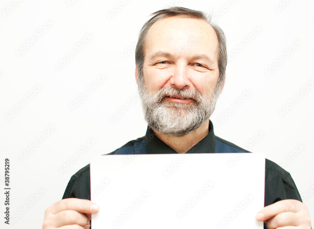 man holding sign man holding sign