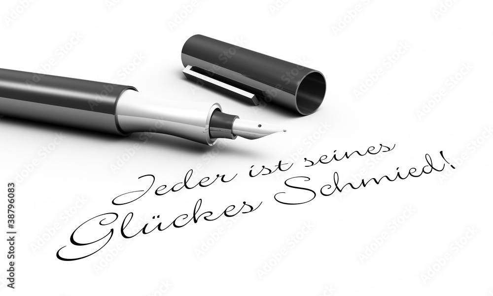Jeder ist seines Glückes Schmied! - Stift Konzept Jeder ist seines Glückes Schmied! - Stift Konzept