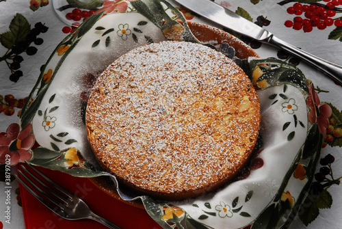 Obraz na plátně Almond pie Torta alle mandorle