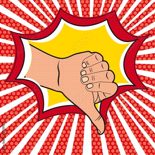 down hand pop art