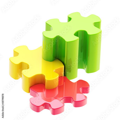 Colorful puzzle pieces as a...