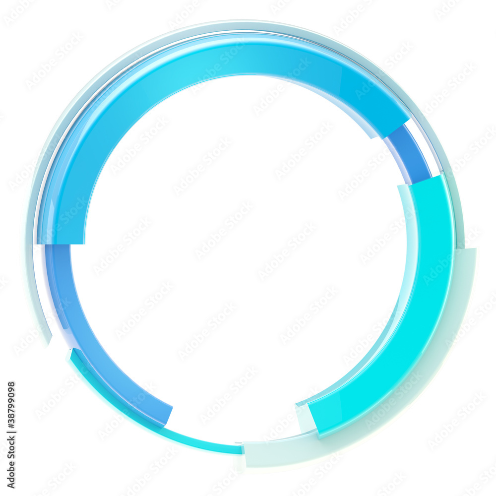 Abstract techno circular frame border isolated Abstract techno circular frame border isolated