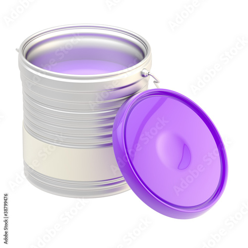 Glossy metal paint bucket i...