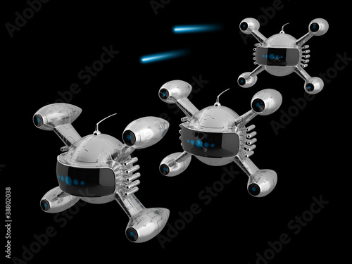 Silver nanoparticles spaceships