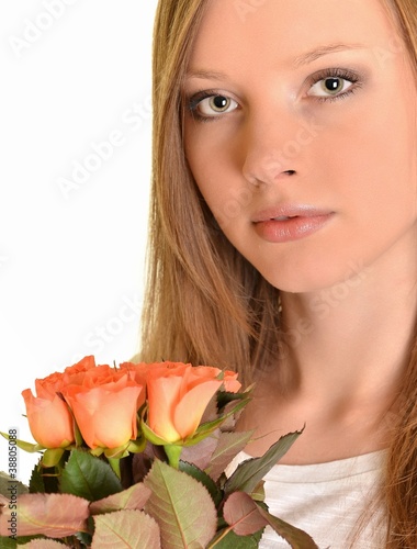 Woman with Roses photo