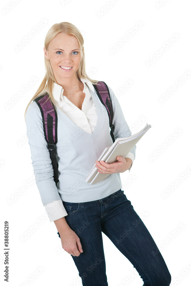 Portrait of beautiful student girl Portrait of beautiful student girl