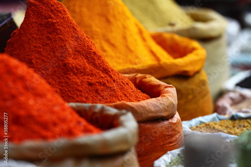 Traditional spices market in India. #38805277